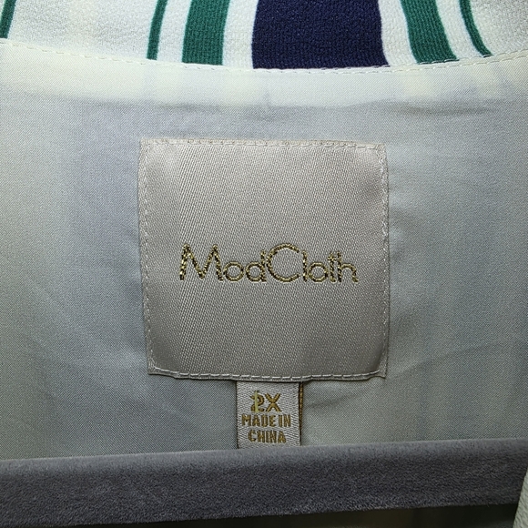 ModCloth Striped Wrap Dress Sz 2X - Picture 12 of 12